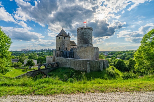 Bedzin Castle on sunny summer day. Poland