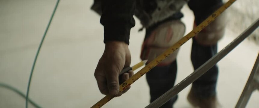 Cinematic footage capturing modern construction, craftsmanship, home renovation, and building development through detailed shots of workers, tools, materials, and active job sites. Ideal for themes of