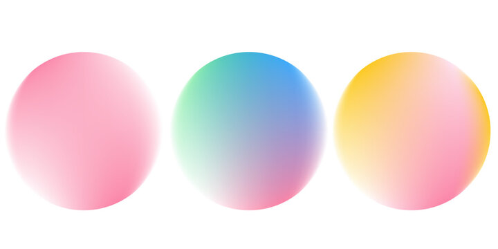 Atur gradasi kebisingan gradien lingkaran warna. Warna air berwarna abstrak blur mesh di latar belakang transparan terisolasi. Bentuk lingkaran png.