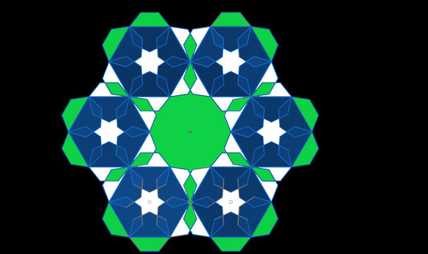 composition with white stars