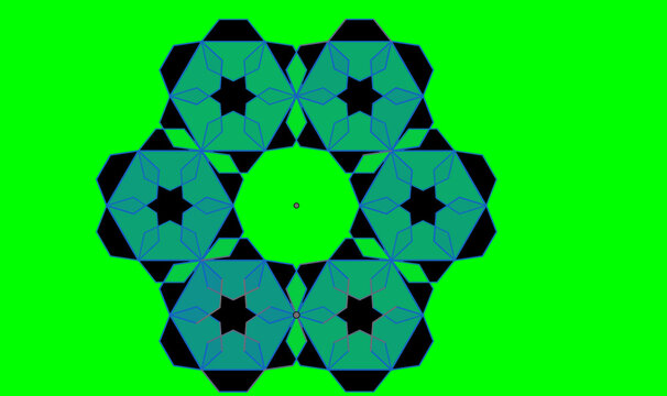 composition with black stars