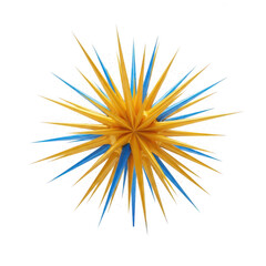 Fototapeta premium Radiant golden firework burst with sharp pointed rays
