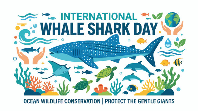 International Whale Shark Day Ocean Wildlife Conservation Banner