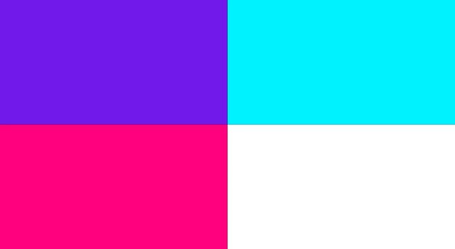 Vibrant abstract geometric motion background, with four color animation