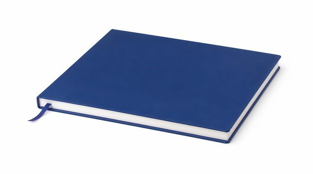 Blue notebook with bookmark for education and studying