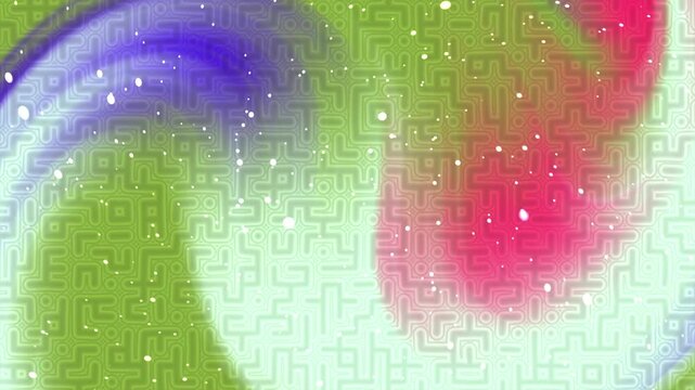a colorful jigsaw puzzle with green background.