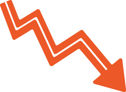 Downward zigzag arrow vector icon Vector