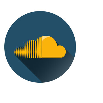 Sound cloud circle icon