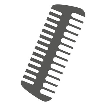 Two sided teeth comb icon