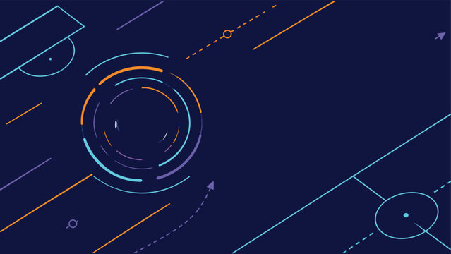 Dynamic soccer analytics artwork with glowing route mapping and modern sports technology elements for tournament presentation