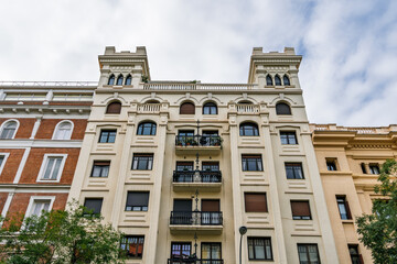 Fototapeta premium Madrid Jeronimos quarter luxury real estate residential building