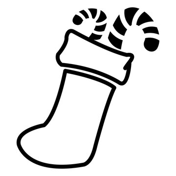 Candy canes socks icon