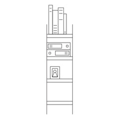 Office bookshelf stroke icon © Vexels
