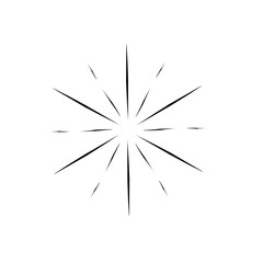 Fototapeta premium Hand drawn Sunburst. Bursting rays sunrise. Vector ilustration