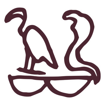 Egyptian traditional volture and cobra symbol