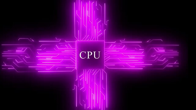 abstract digital backgroundabstract digital background Glowing white CP lettering on a black background with neon blue circuit board pattern, representing artificial intelligence, technology