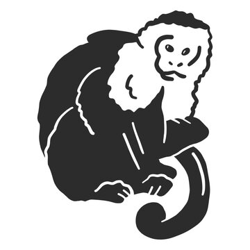 Monkey muzzle leg tail doodle