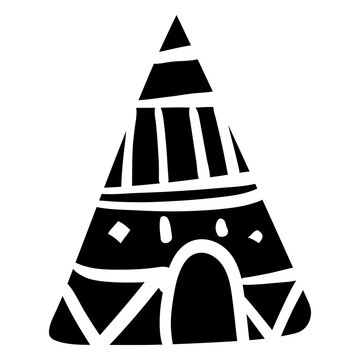 Boho black wigwam