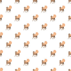 Obraz premium Flying winged horses repeating in a mythological fantasy pattern