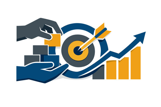 Solution implementation shown as layered overlapping silhouettes: hands