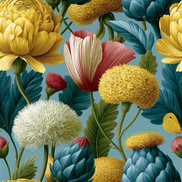 abstract floral seamless background