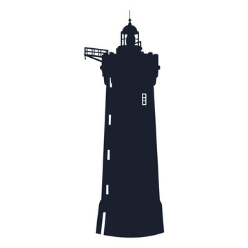 Lighthouse tower building silhouette