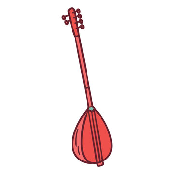 Baglama saz flat