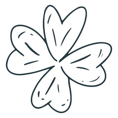 Fototapeta premium Traditional clover stroke