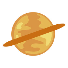 Saturn planet ring flat © Vexels