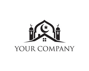 real estate and mosque company logo © narendra art