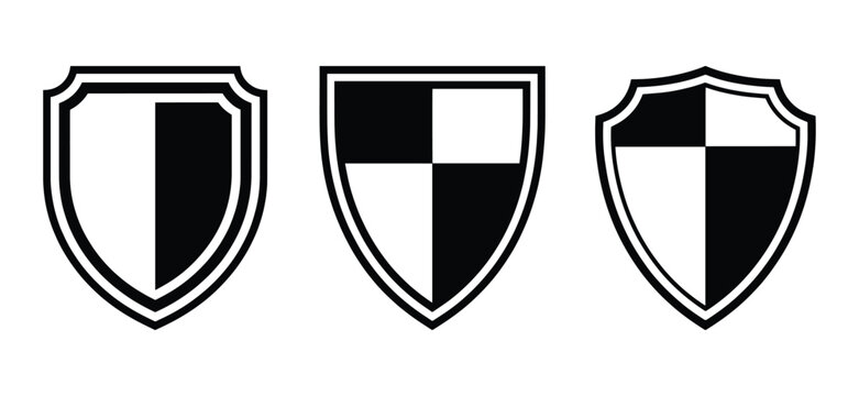 Heraldic Medieval Knight Shield, Knight Shield Icon, Emblem Security Protection Badge Security Logo Template