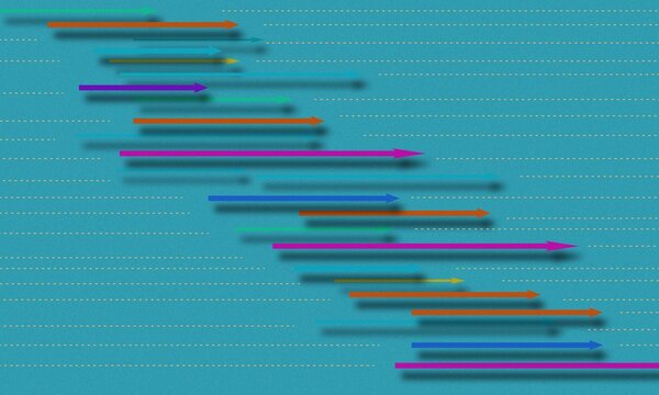 Colorful arrows background