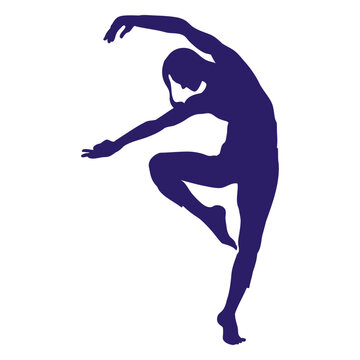 Dance step silhouette man