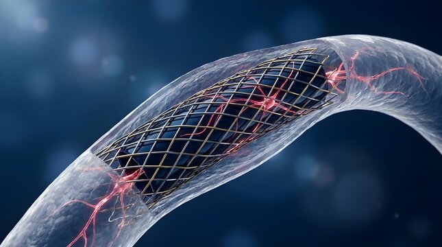 Medical Visualization of a Drug-Eluting Stent in a Human Cardiovascular Artery