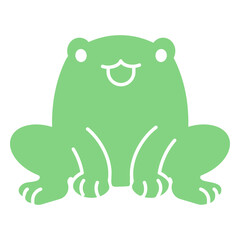 Fototapeta premium Happy frog cut out