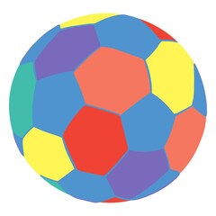 Obraz premium Multicolor soccer ball in Qatar