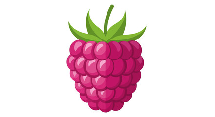 Raspberry, pink berry, fruit icon, vector illustration, healthy food, nutrition element © Adam