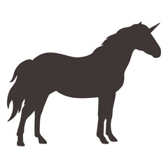 Fototapeta premium Unique unicorn silhouette design