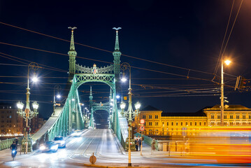 Liberty Bridge at Night Budapest © Yury Kirillov