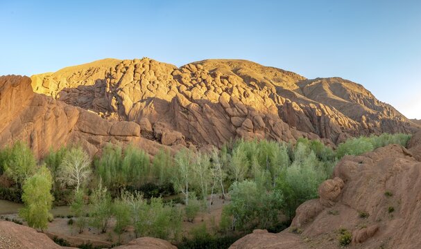 Pattes Des Singes Rock Formation, Red Sandstone Rock, Gorges du Dades, Dades Gorge, Tamellalt, Morocco