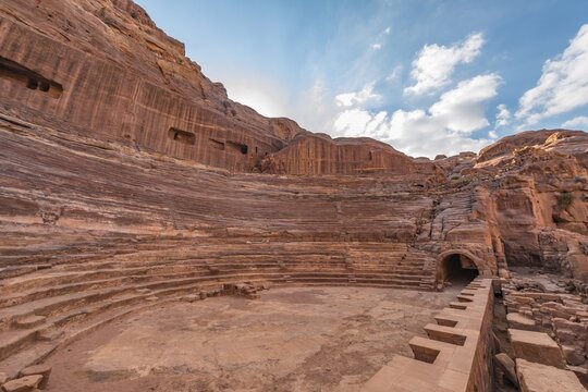Amphitheatre, Nabataean city Petra, near Wadi Musa, Jordan