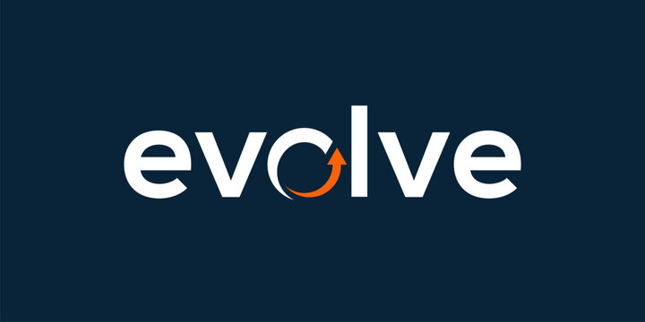simple minimalist text evolve for arrow logo design inspiration