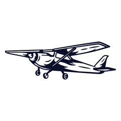 Stylish vintage airplane illustration © Vexels
