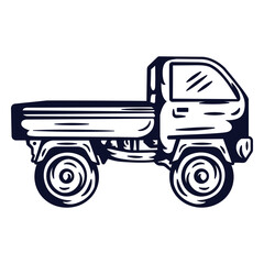 Classic pickup truck sketch design t-shirt design © Vexels