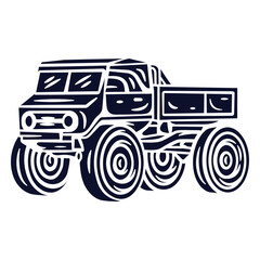 Stylized vintage truck illustration © Vexels