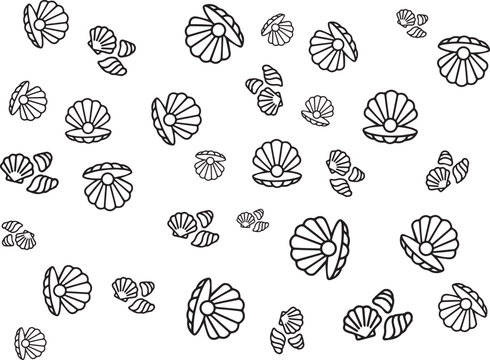 Seashell pattern vector illustration