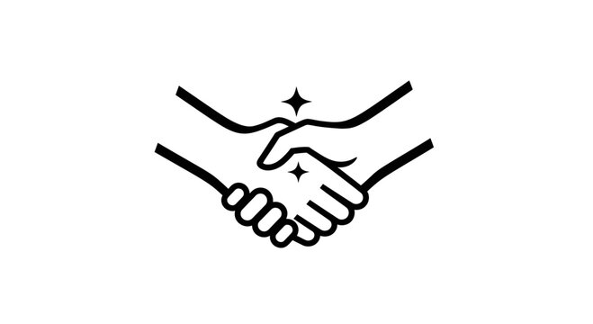 Handshake gesture symbolizing agreement and partnership.