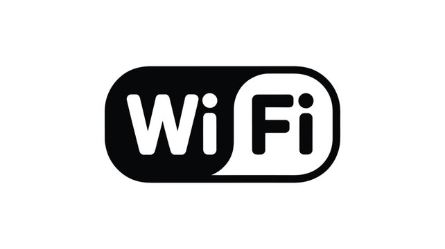 Wifi symbol on transparent background, representing wireless internet connection and network technology.