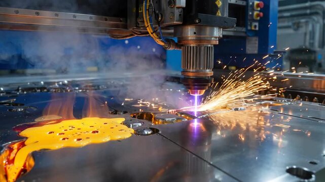 Laser cutting machine molten metal sparks cutting machine metal molten sparks precision industrial