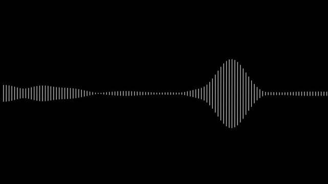 Abstract audio sound visualiser wave spectrum animation . white line audio wave visualisation voice record effect for overlay. audio sound wave spectrum concept...